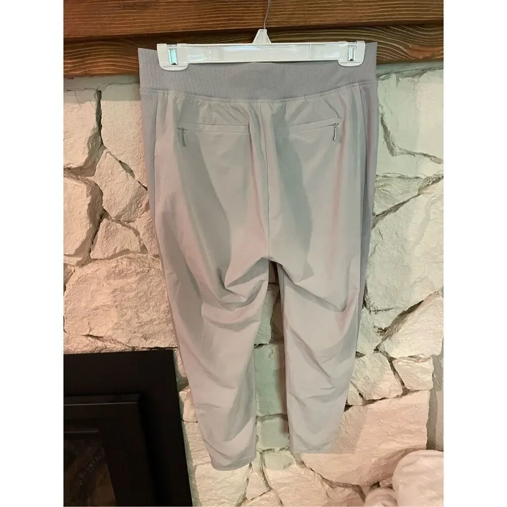 Athleta Womens grey Pull On Flat‎ Front Mid-Rise Ankle Pants Size 2